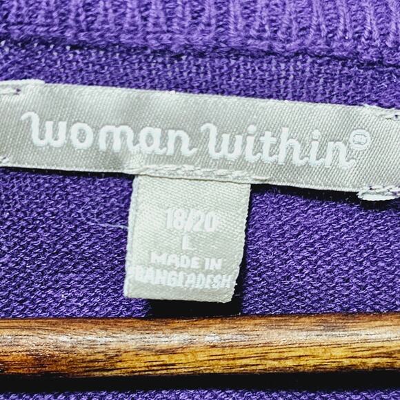 Woman Within Blessed Grandma Cardigan Sweater Women's Size L Embroidered Bling - Picture 4 of 6